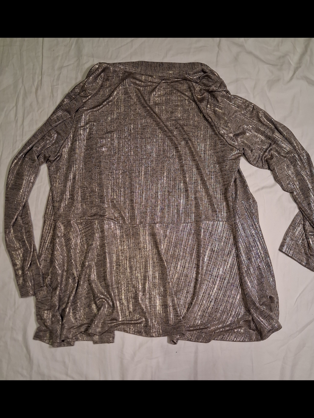 Susan Graver Size Large Metallic Open Cardigan Set With Tank Top And Jacket NWT - Picture 8 of 15